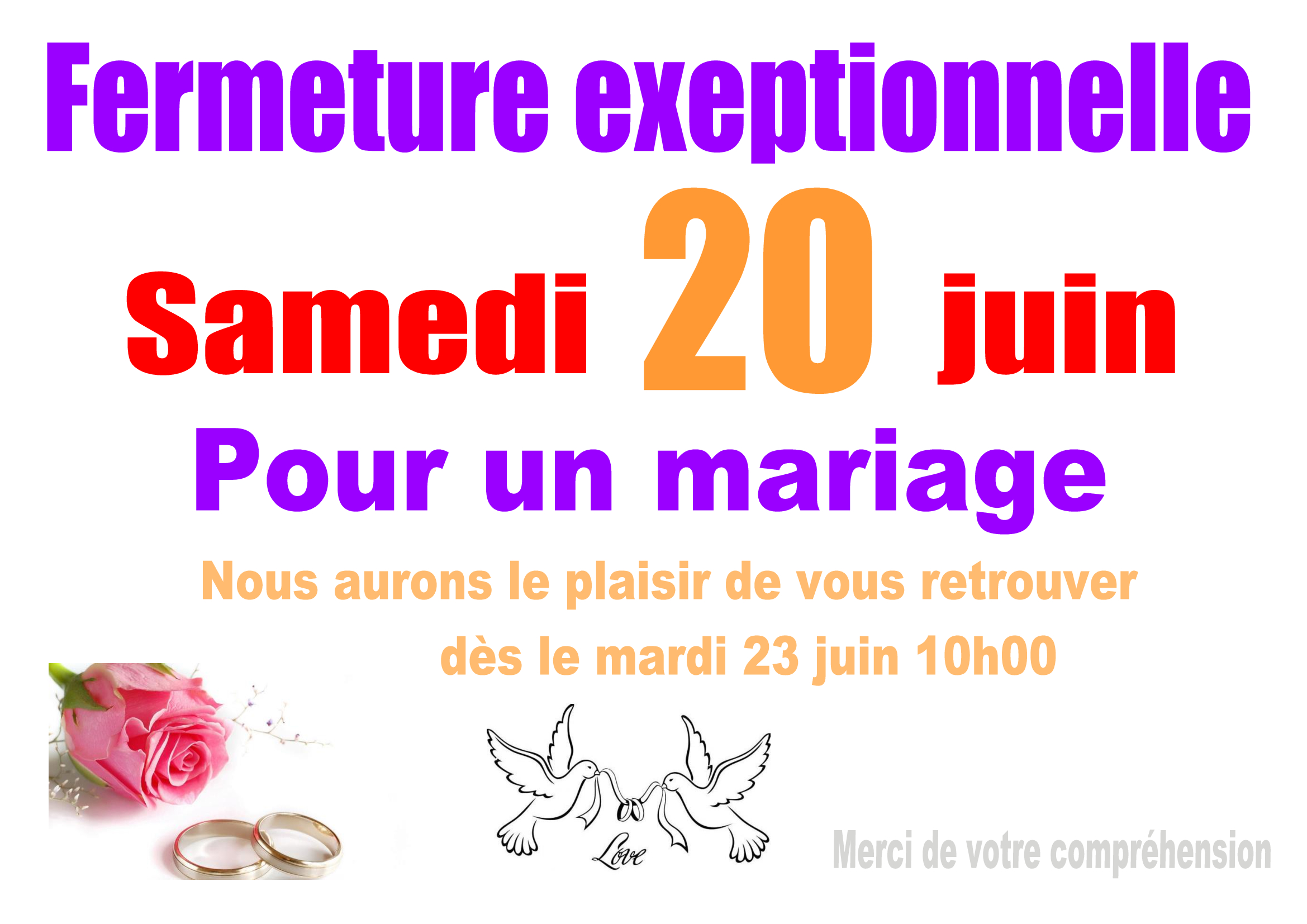 Fermeture mariage A4